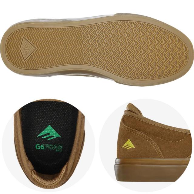 エメリカ EMERICA スケート シューズ WINO G6 SLIP-ON SHOES スウェード BROWN/GUM NO210 エメリカ EMERICA スケート シューズ WINO G6 SLIP-ON SHOES