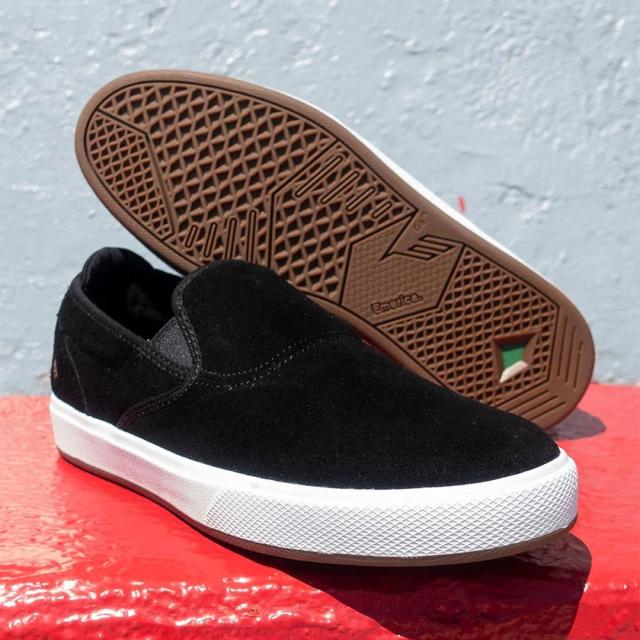 エメリカ EMERICA スケート シューズ WINO G6 SLIP CUP SHOES スウェード BLACK/WHITE/GOLD NO212 エメリカ EMERICA スケート シューズ WINO G6 SLIP CUP SHOES