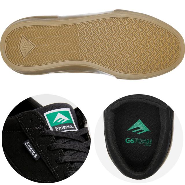 エメリカ EMERICA スケート シューズ VULCANO SHOES スウェード BLACK