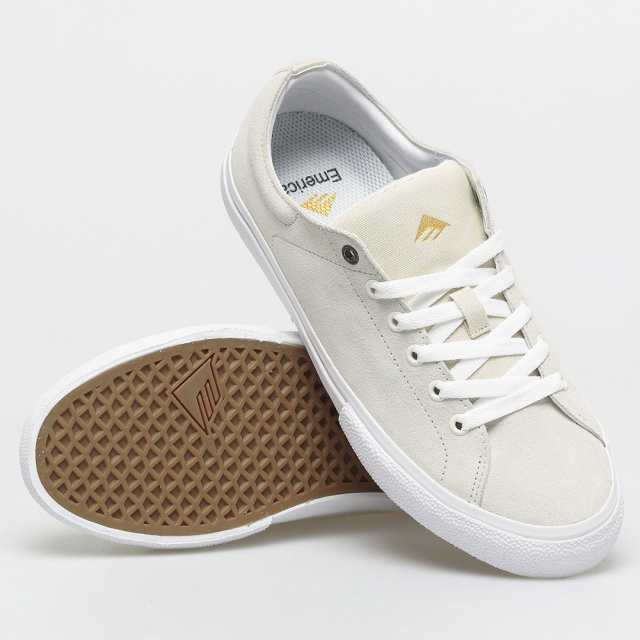 エメリカ EMERICA スケート シューズ OMEN LO SHOES スウェード WHITE NO218｜au PAY マーケット