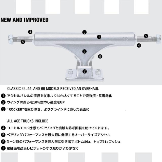 ACE TRUCK エース スケボー トラック CLASSIC POLISHED TRUCK 22/33/44