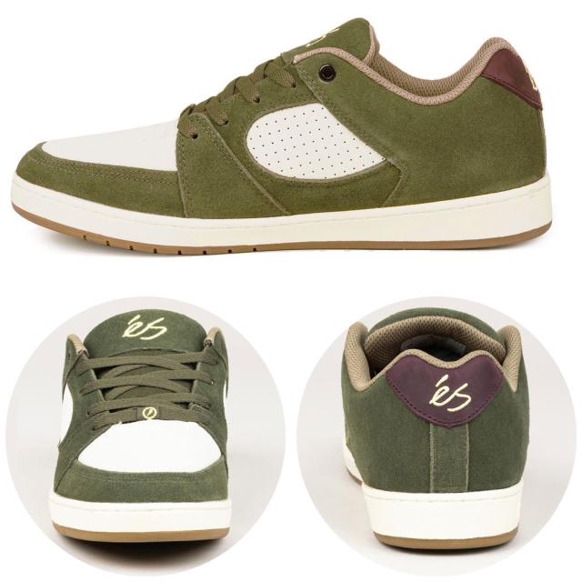 エス ES FOOTWEAR スケートシューズ スニーカー ACCEL SLIM SHOE OLIVE TAN スウェード NO149 エス ES FOOTWEAR スケートシューズ スニーカー ACCEL SLIM SHOE OLIVE