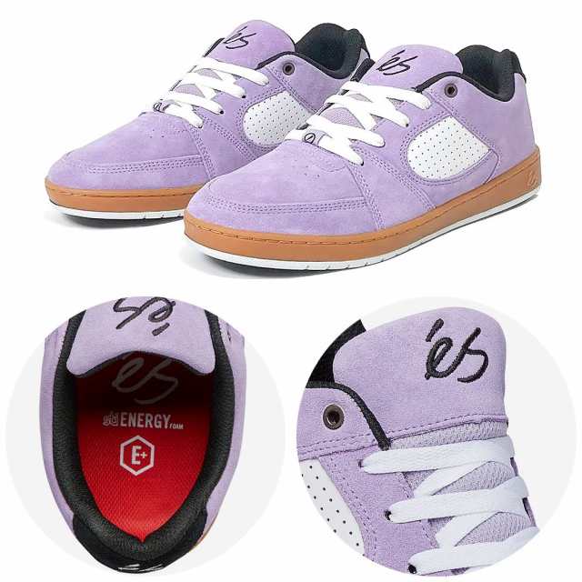 エス ES FOOTWEAR スケートシューズ スニーカー ACCEL SLIM SHOE LAVENDER スウェード NO151