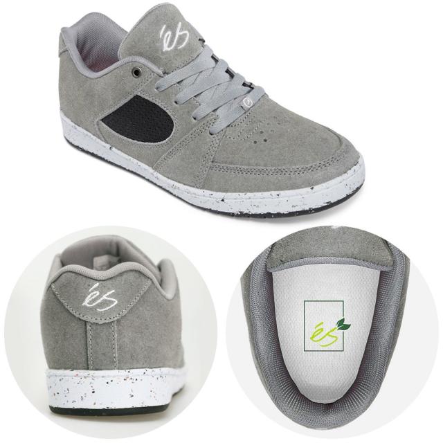 エス ES FOOTWEAR スケートシューズ スニーカー ACCEL SLIM ECO SHOE GREY スウェード NO153 エス ES FOOTWEAR スケートシューズ スニーカー ACCEL SLIM ECO SHOE