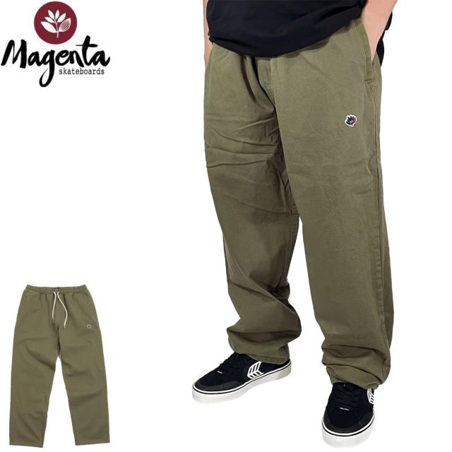MAGENTA マゼンタ スケボー パンツ LOOSE PANTS コットン ツイル ボトム OLIVE オリーブ NO7
