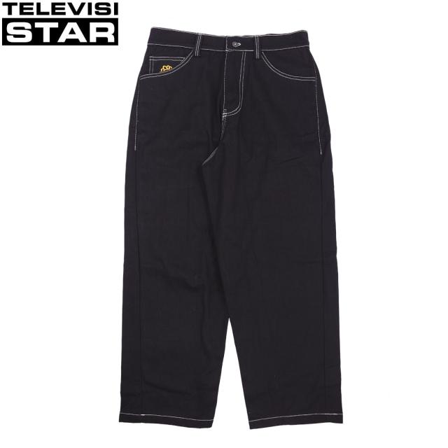 TELEVISI STAR テレビジスター パンツ SUNNYFACE TVS PANTS ブラック NO17