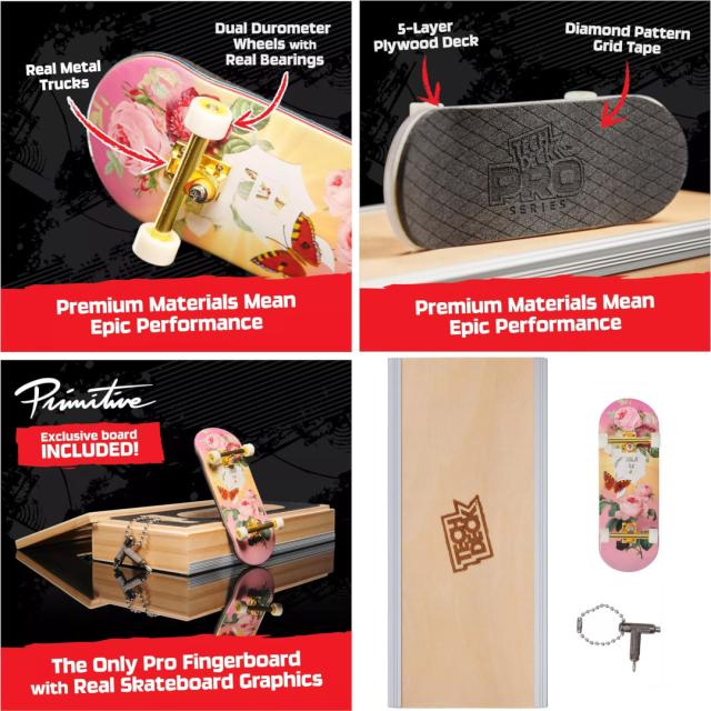TECH DECK 指スケ 手の指ゲーム盤 PRO SERIES WOOD BOARD 木製 PRIMITIVE 大時代 NO02