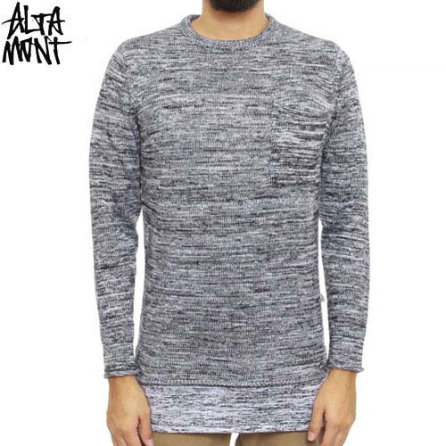 オルタモント ALTAMONT スケボー セーター FLUXCOM SWEATER ヘザーグレー NO2