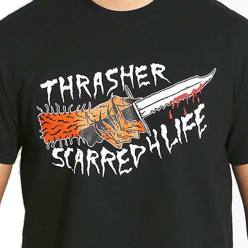 スラッシャー Thrasher スケボー Tシャツ Us規格 Neck Face Scarred Tee ブラック No86の通販はau Pay マーケット スケートボードショップ砂辺