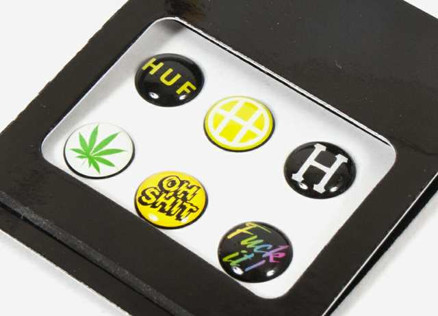 HUF ハフ スケボー アイテム ステッカーセット Iphone Home Button Stickers 6枚セット 1cm No03｜au PAY  マーケット