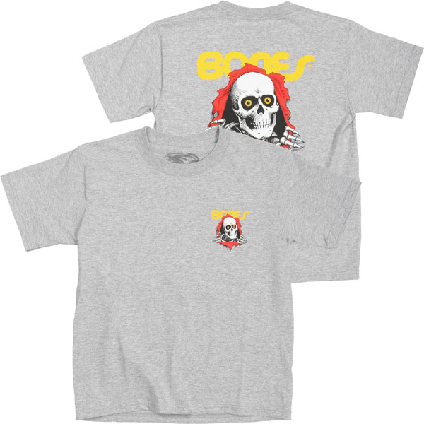 希少 パウエルペラルタ Tシャツ ベビー 90 グレー パウエル POWELL キッズ Tシャツ RIPPER BONES YOUTH TEE ユース