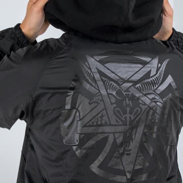 INDEPENDENT インディペンデント スケボー ジャケット Sサイズ THRASHER PENTAGRAM CROSS HOODED JACKET ブラック NO25 INDEPENDENT インディペンデント スケボー ジャケット Sサイズ