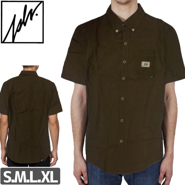 ジャスリブ JSLV スケボー シャツ DRUDGE S/S WOVEN SHIRTS ダークブラウン NO3の通販は 5,808円