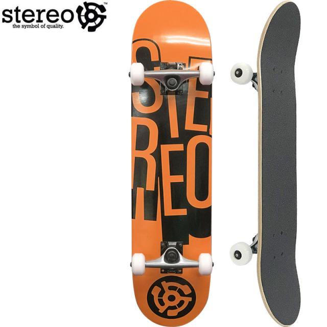 スケボー コンプリート ステレオ STEREO STITCHED COMPLETE ORANGE 7.75インチ NO22