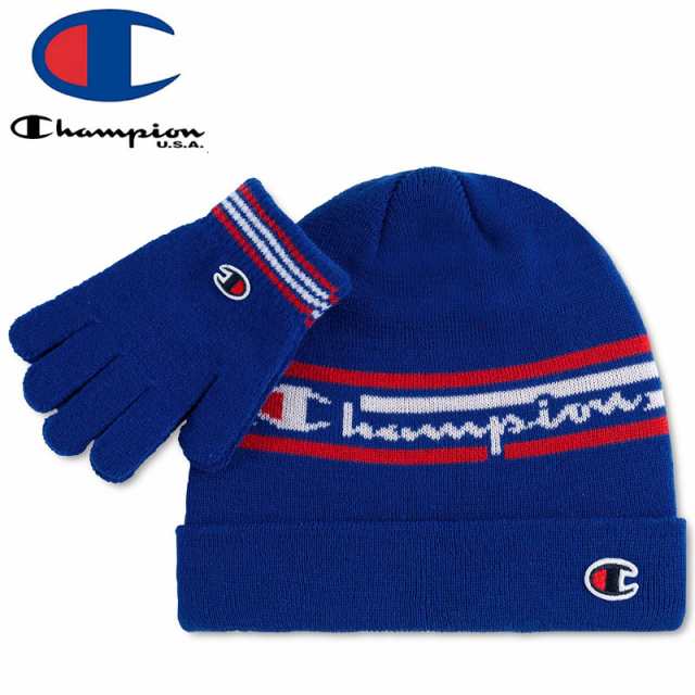 CHAMPION チャンピオン キッズ ニットキャップ LOGO STRIP HAT BEANIE