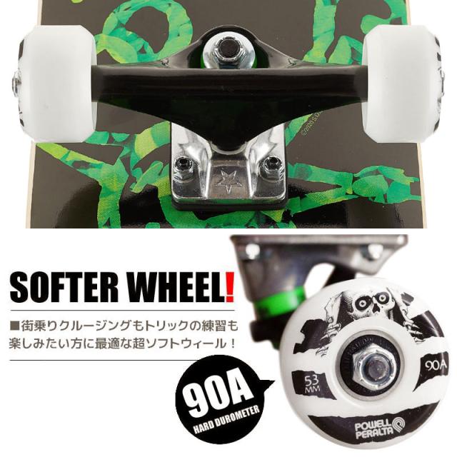 POWELL PERALTA パウエル スケートボード コンプリート VATO RATS LEAVES BLACK COMPLETE 7.5インチ NO82_2