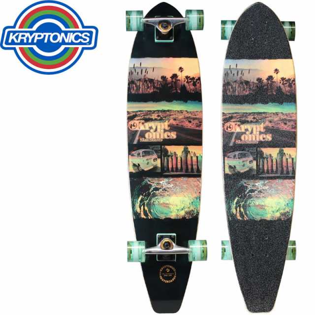 KRYPTONICS クリプトニクス ロングボード スケボー BLOCKTAIL LONGBOARD 37インチ BLACK NO12