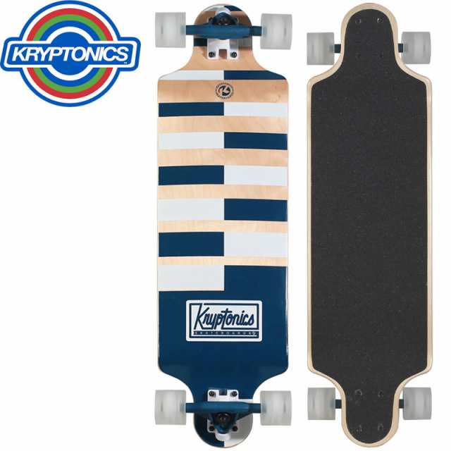 KRYPTONICS クリプトニクス ロングボード スケボー DROP DOWN LONGBOARD 32インチ NAVY WHITE NO9