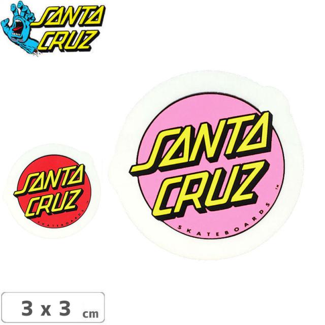 サンタクルーズ SANTACRUZ スケボー ステッカー LOGO 2色 3cm x 3cm