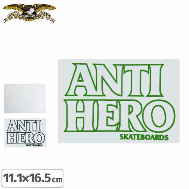 スケボー ステッカー アンタイヒーロー ANTIHERO BLACK HERO 3色 11.1cm x 16.5cm NO23｜au PAY マーケット