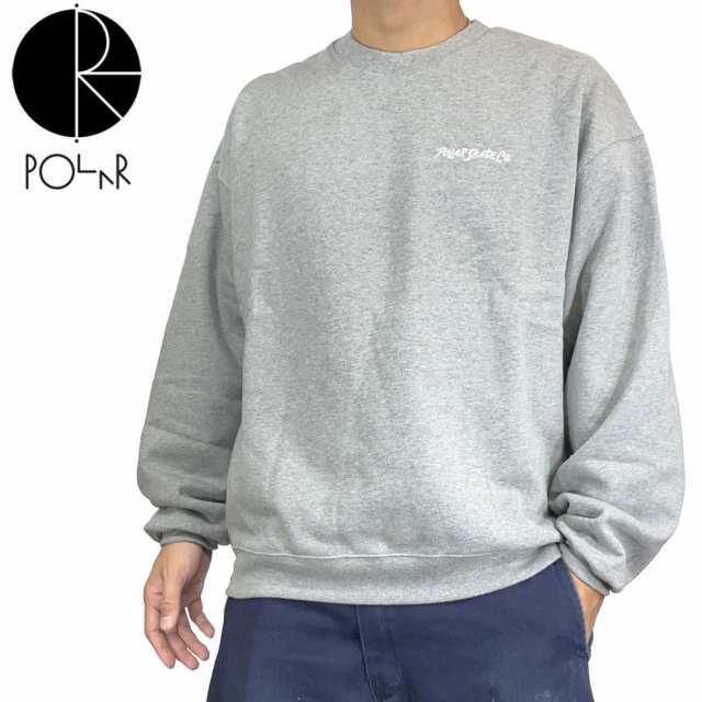 POLAR ポーラー スケボー ウェットシャツ SURF LOGO CREWNECK SWEATSHIRT グレー NO10