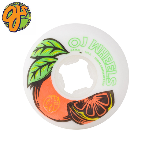 オージェイ OJ WHEELS スケボー ウィール FROM CONCENTRATE WHITE ORANGE HARDLINE 101A 54mm NO62の通販は 5,683円