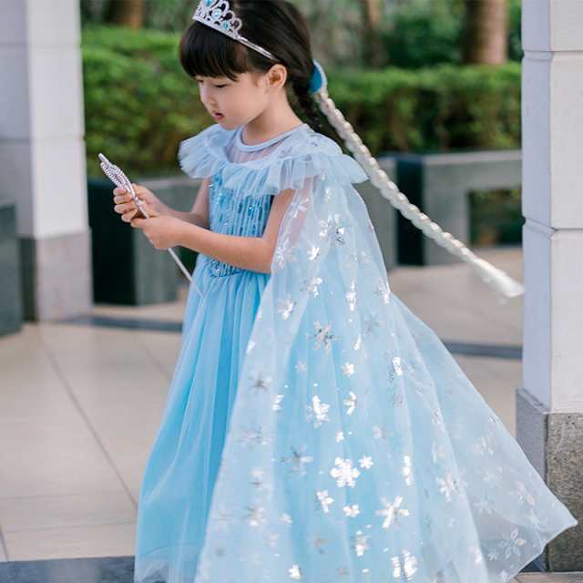 Ad341ディズニープリンセス 子供用ドレス エルサ雪の女王 なりきりワンピース プリンセスドレス 子どもドレス の通販はau Pay マーケット 若宮産業