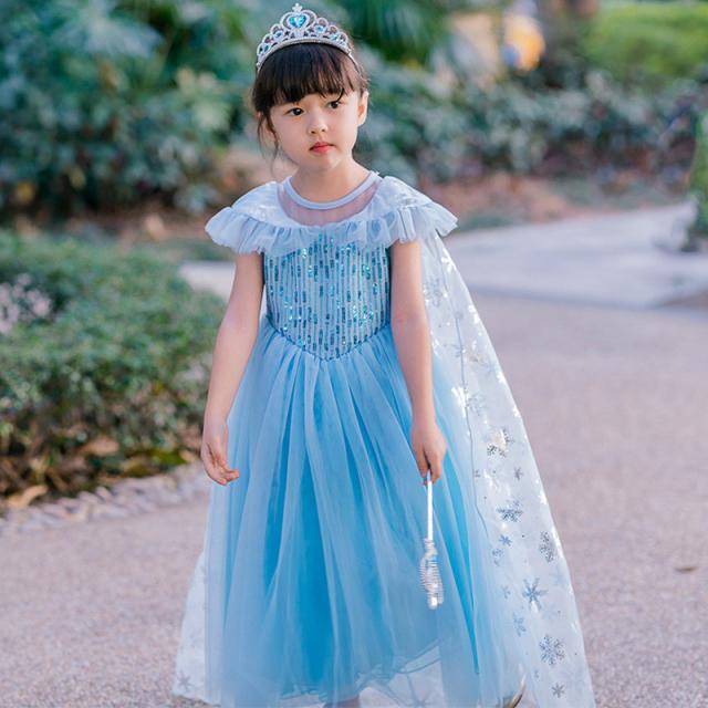 Ad122ディズニープリンセス 子供用ドレス エルサ雪の女王 なりきりワンピース プリンセスドレス 子どもドレス の通販はau Pay マーケット 若宮産業