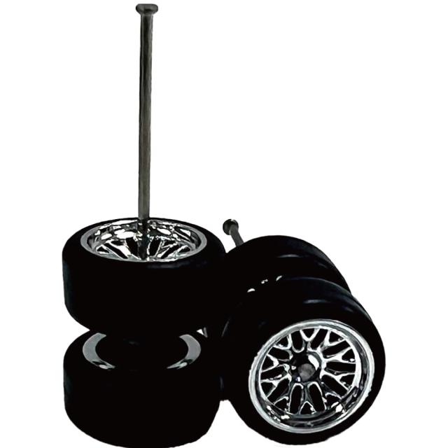 1/64 改造用 ホイール タイヤ 1台分セット トミカ Tomica ホット