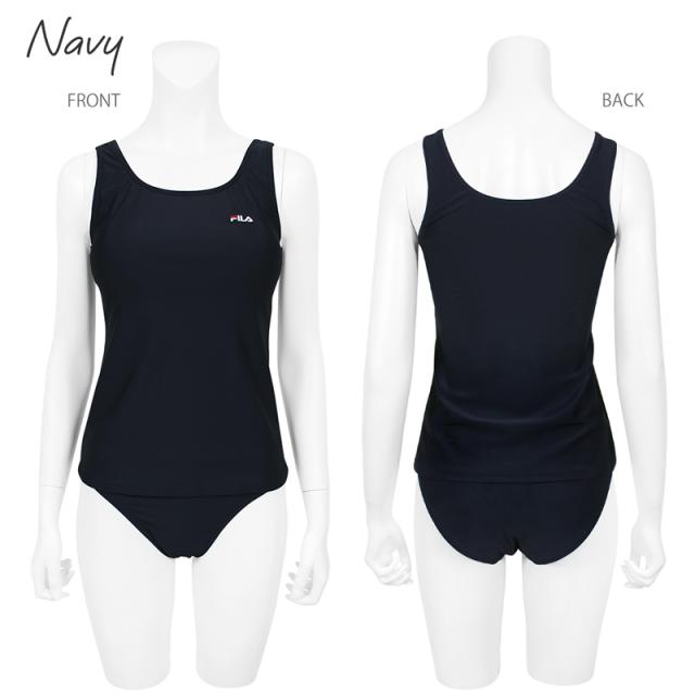 FILA フィラ 4点セット 水着 フィットネス レディース 半袖 フィットネス水着 マルチウェア 体型カバー 《レビュー記入で送料無料》 UVカット LL 2L L M ぽっちゃり 20代 30代 40代 50代 60代 ママ ミセス シンプル 324601