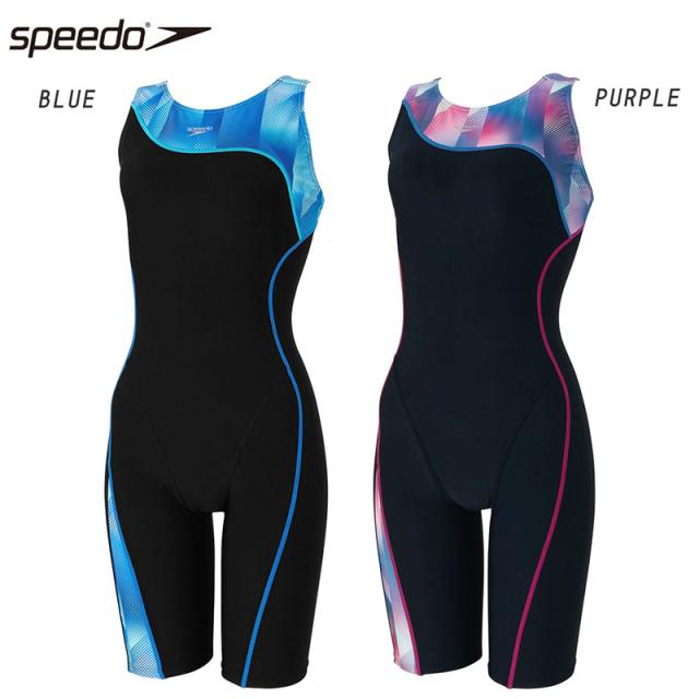 speedo スピード オールインワン フィットネス 水着 レディース ノースリーブ レーサーバック 上下一体型 《レビュー記入で送料無料》 水泳 競泳 プール ママ ミセス シンプル M L LL O 送料無料 SFW12403 ルースンアップニースキン Asymmetry Loosen Up Kneeskin