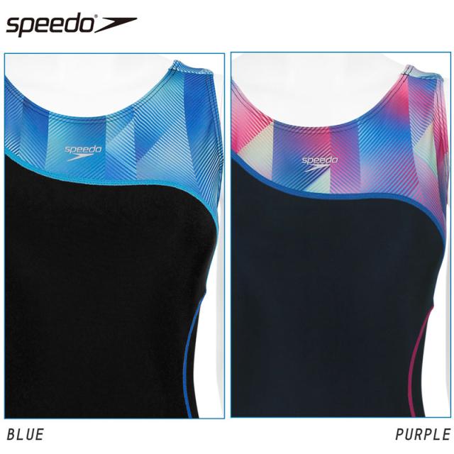 speedo スピード オールインワン フィットネス 水着 レディース ノースリーブ レーサーバック 上下一体型 《レビュー記入で送料無料》 水泳 競泳 プール ママ ミセス シンプル M L LL O 送料無料 SFW12403 ルースンアップニースキン Asymmetry Loosen Up Kneeskin