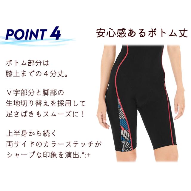 speedo スピード オールインワン フィットネス 水着 レディース ノースリーブ レーサーバック 上下一体型 《レビュー記入で送料無料》 水泳 競泳 プール ママ ミセス シンプル M L LL O 送料無料 SFW12403 ルースンアップニースキン Asymmetry Loosen Up Kneeskin