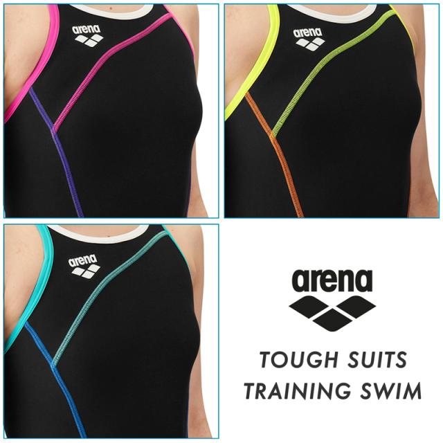 arena アリーナ トレーニング ワンピース スパッツ オールインワン 水着 フィットネス レディース 《レビュー記入でメール便無料》 フライバック 水泳 競泳 練習 部活 クラブ プール ママ ミセス 学生 シンプル 泳ぎやすい 動きやすい SS S M 送料無料 : SAR-4101W タフスーツ