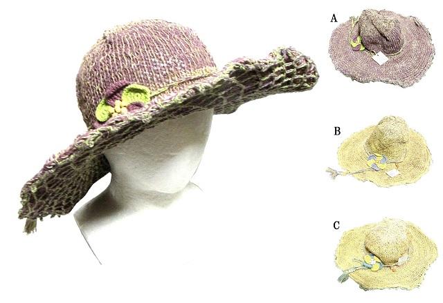 エスニック帽子２トーンフラワーハットネパール製手作りの通販はau Pay マーケット ガネッシュ