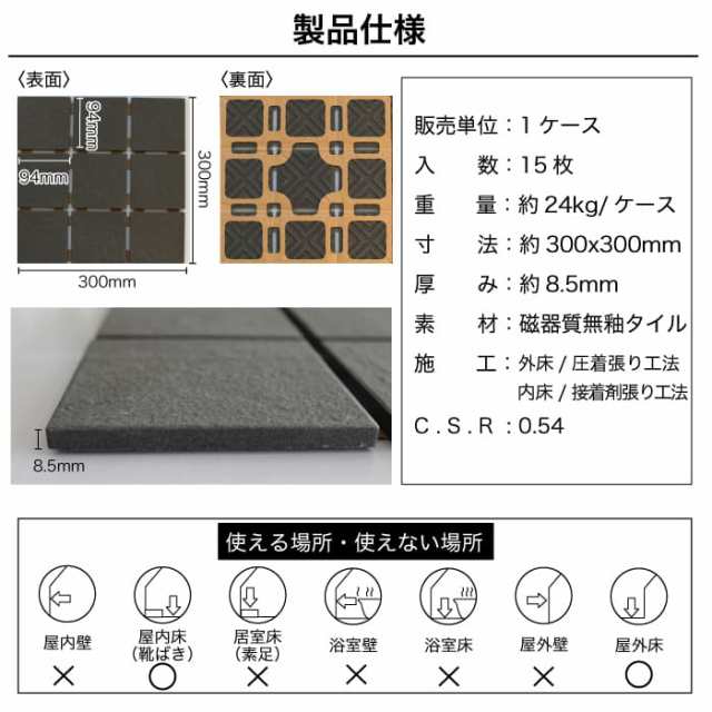 玄関タイル 外床 屋外 砂岩 シンプル おしゃれ【TIフロアー 100角平ユニット 全10色 ケース(15枚入)販売】の通販はau PAY マーケット  - インテリアショップ セラコア