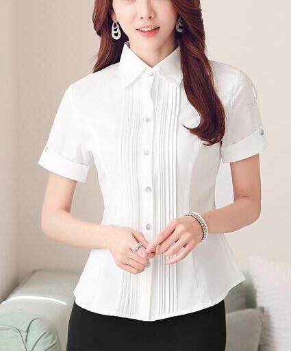 ワイシャツ レディース ビジネスオフィス Yシャツ 半袖 ブラウス フォーマル スーツシャツ 仕事 キャリア 通勤 シンプル 婦人服 二点送料の通販はau Pay マーケット 岩見洋服店