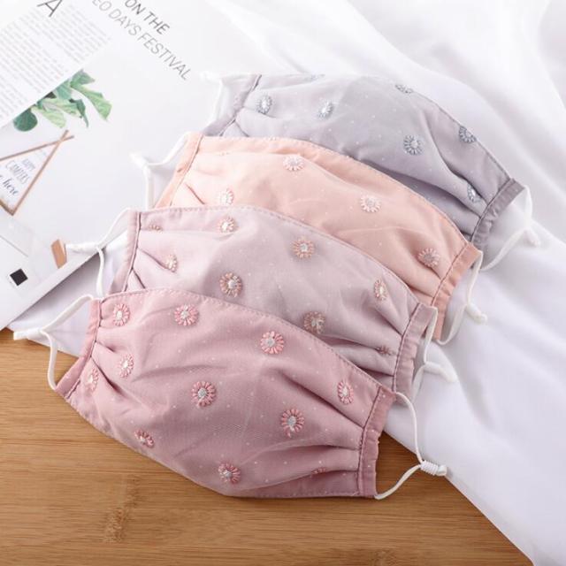 即納 送料無料 レースマスク 厚手 8枚セット 秋冬用 布マスク 可愛い 洗える布マスク 花柄 レディース用 3層構造 防寒 保温 飛沫防止 花の通販はau Pay マーケット 岩見洋服店