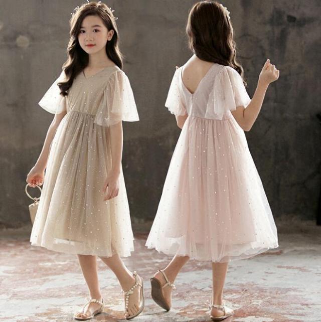 ワンピース 子供服 キッズ 子供ドレス Vネック お嬢様ドレス 女の子 親子ペア シフォン レディース 夏 チュール 半袖 ミモレ丈 結婚式 発の通販はau Pay マーケット 岩見洋服店