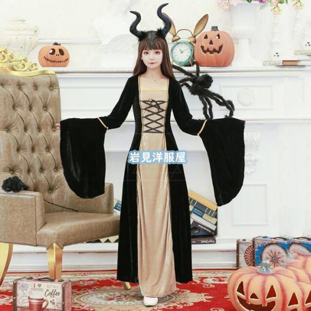 ハロウィン コスプレ 衣装 大人 レディース クイーン 女王 お姫様 ロング丈 ワンピース 公演服 中世 ヨーロッパ風 復古風 西洋ヴァンパイの通販はau Pay マーケット 岩見洋服店