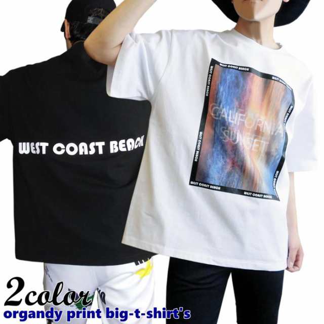 ビッグｔシャツ バックプリント オーガンジー 貼り付け フォトプリント 半袖ｔシャツ ネット サーフ ユニセックス 大きめ ｂｉｇの通販はau Pay マーケット アップライズ