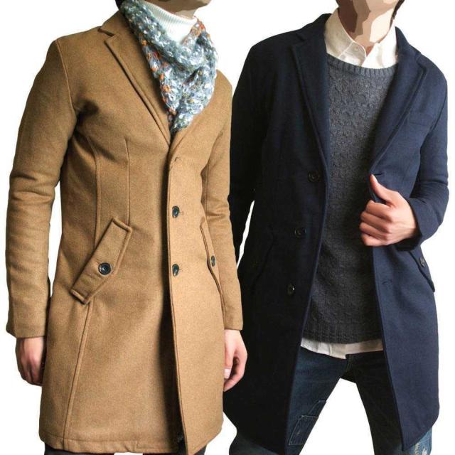 送料無料 送料込 チェスターコート メンズ ウールメルトン 中綿キルト コート 内ポケット Evorevoの通販はau Pay マーケット アップライズ