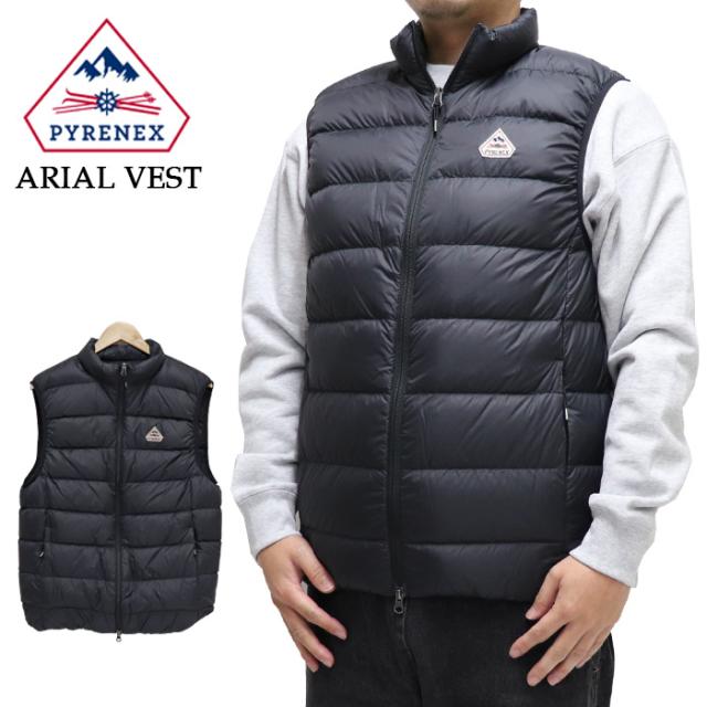 ピレネックス メンズ アリアル ベスト ダウン ベスト  ブラック PYRENEX ARIAL VEST BLACK HMY027