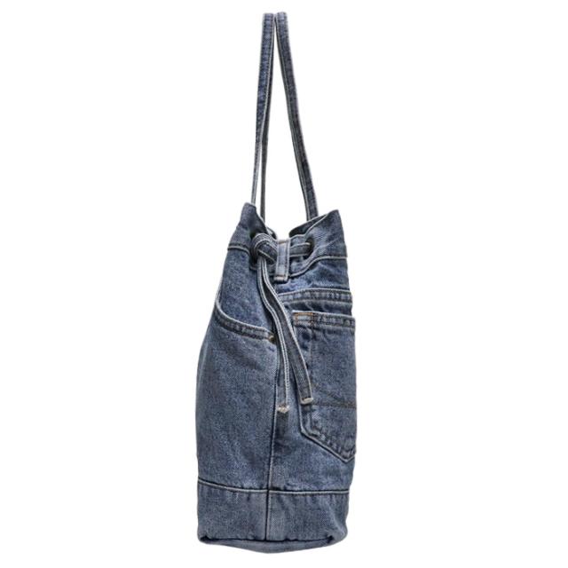 サムシング デニム トートバッグ レディース atelier SOMETHING DRAWSTRING BAG_3