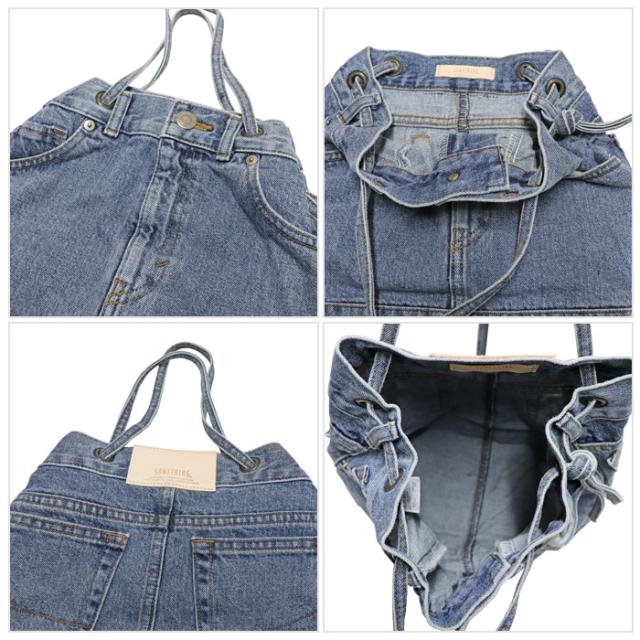 サムシング デニム トートバッグ レディース atelier SOMETHING DRAWSTRING BAG_4