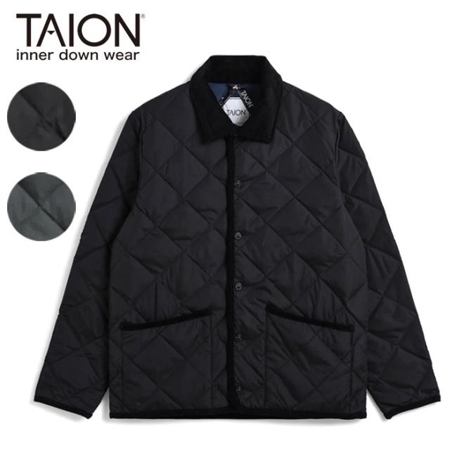 タイオン TAION ダウン ジャケット シティ パイピング ダウンカーディガン メンズ レディース ユニセックス 軽量 防寒 TAION-109CI