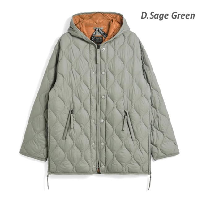 タイオン TAION ダウン ジャケット ミリタリー Wジップ フード ダウン