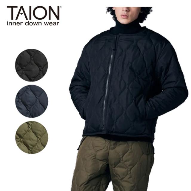 タイオン TAION ダウン ジャケット ミリタリー リバーシブル クルーネック ダウンジャケット  メンズ レディース ユニセックス ボア 防寒 TAION-R104BML-1