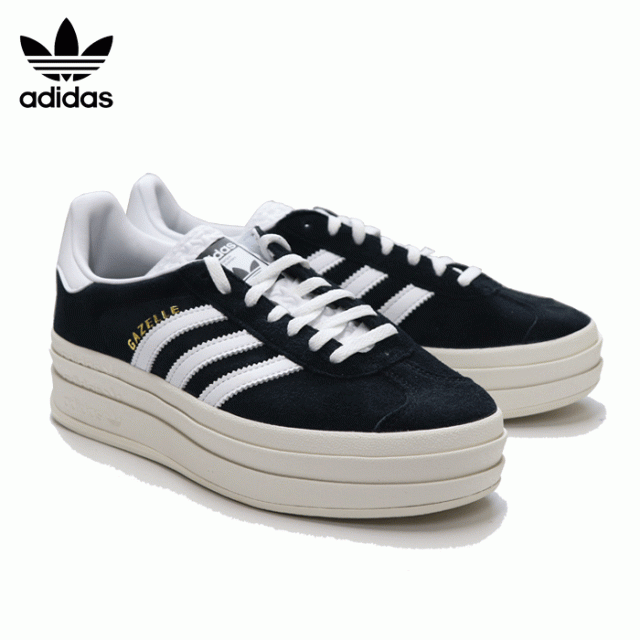 アディダスオリジナルス ガゼル ボールド ブラック 黒 シューズ adidas Originals GAZELLE BOLD Black 即納の通販は