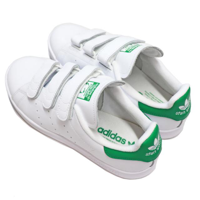 アディダス オリジナルス スニーカー スタンスミス CF スニーカー メンズ レディース ベルクロ ホワイト/グリーン adidas Originals STAN SMITH CF_4